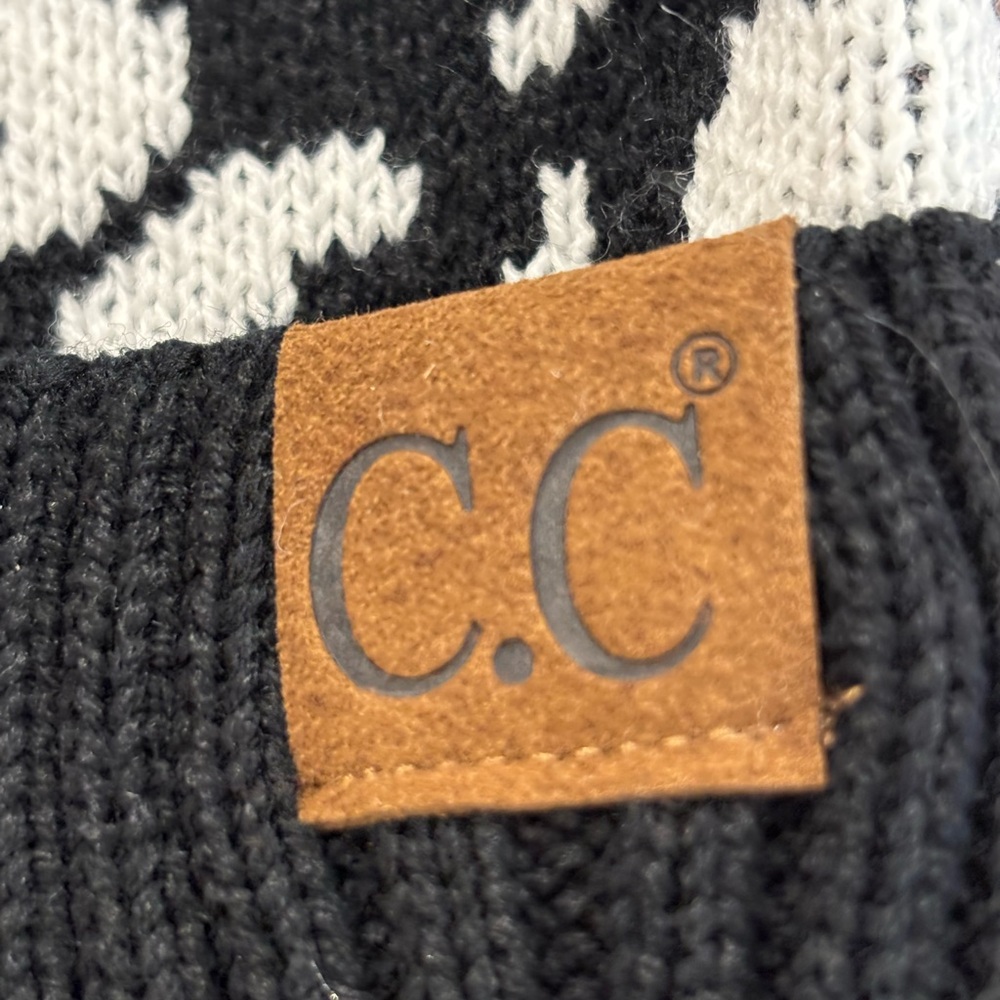 C.C Leopard Print Pom Pom hats - Picture 6 of 8